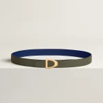 Cavaliere belt buckle & Reversible leather strap 24 mm